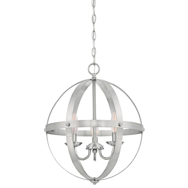 Westinghouse Three-Light Indoor Chandelier Stella Mira Brushed Nickel 6341900 - main